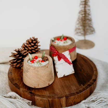 Wooden Bowl Candle