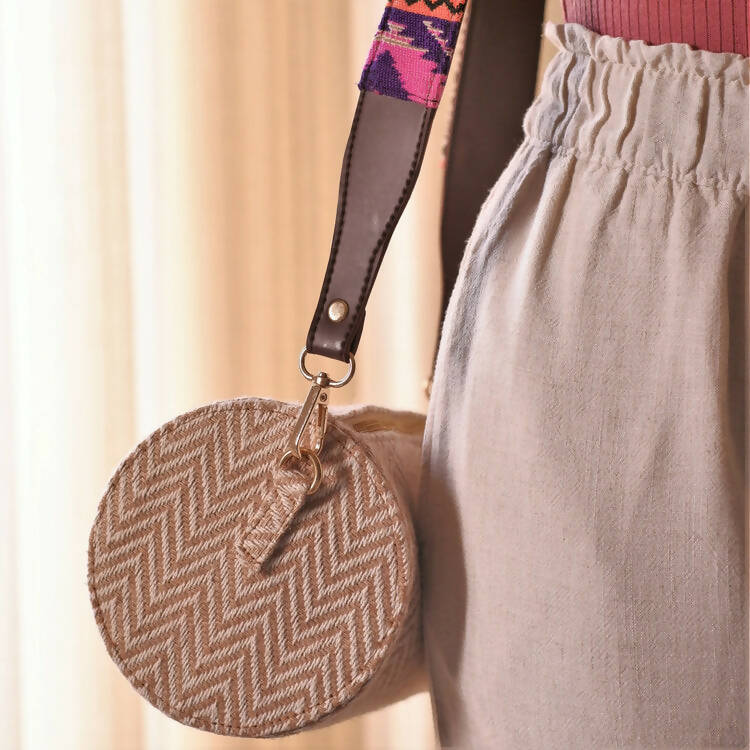 Hazel Blush Barrel Sling Bag