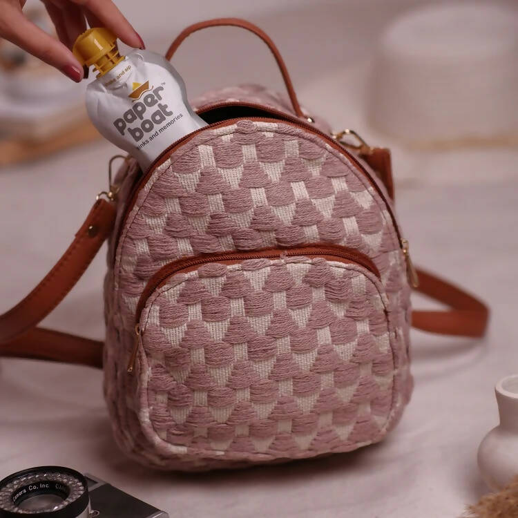 Salmon Pink Mini Backpack