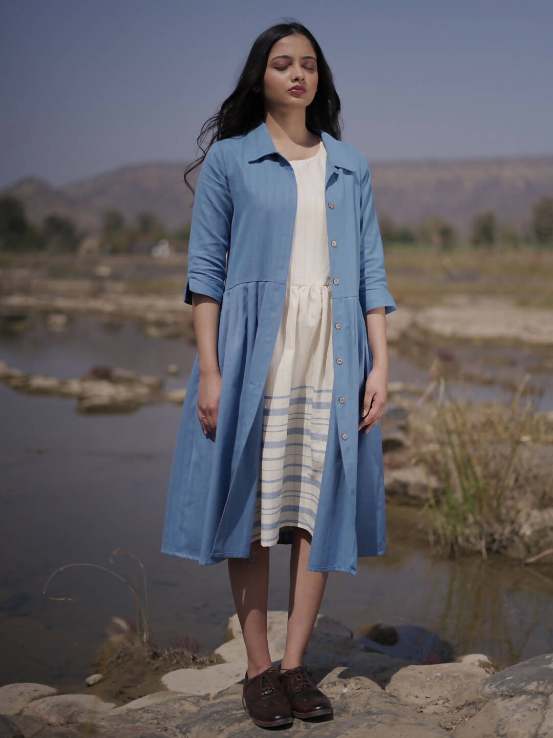 Lakeside Dress with Overgarment