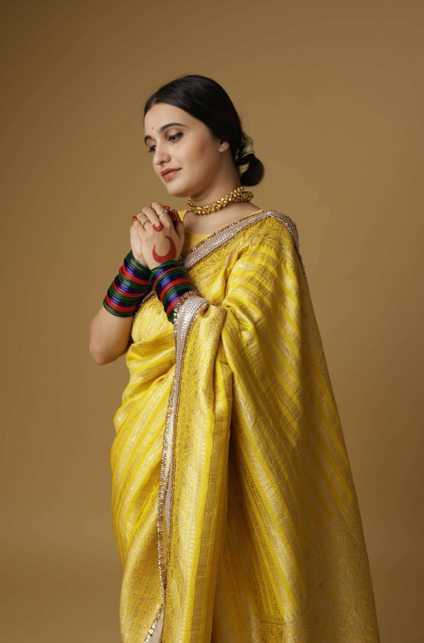 Yellow Aayat Saree