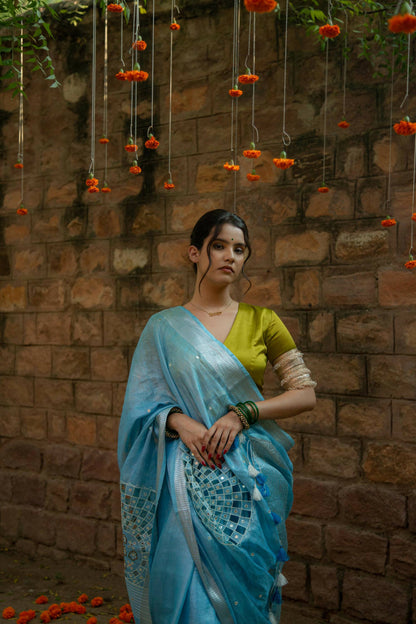 Sky Blue Inayat Saree