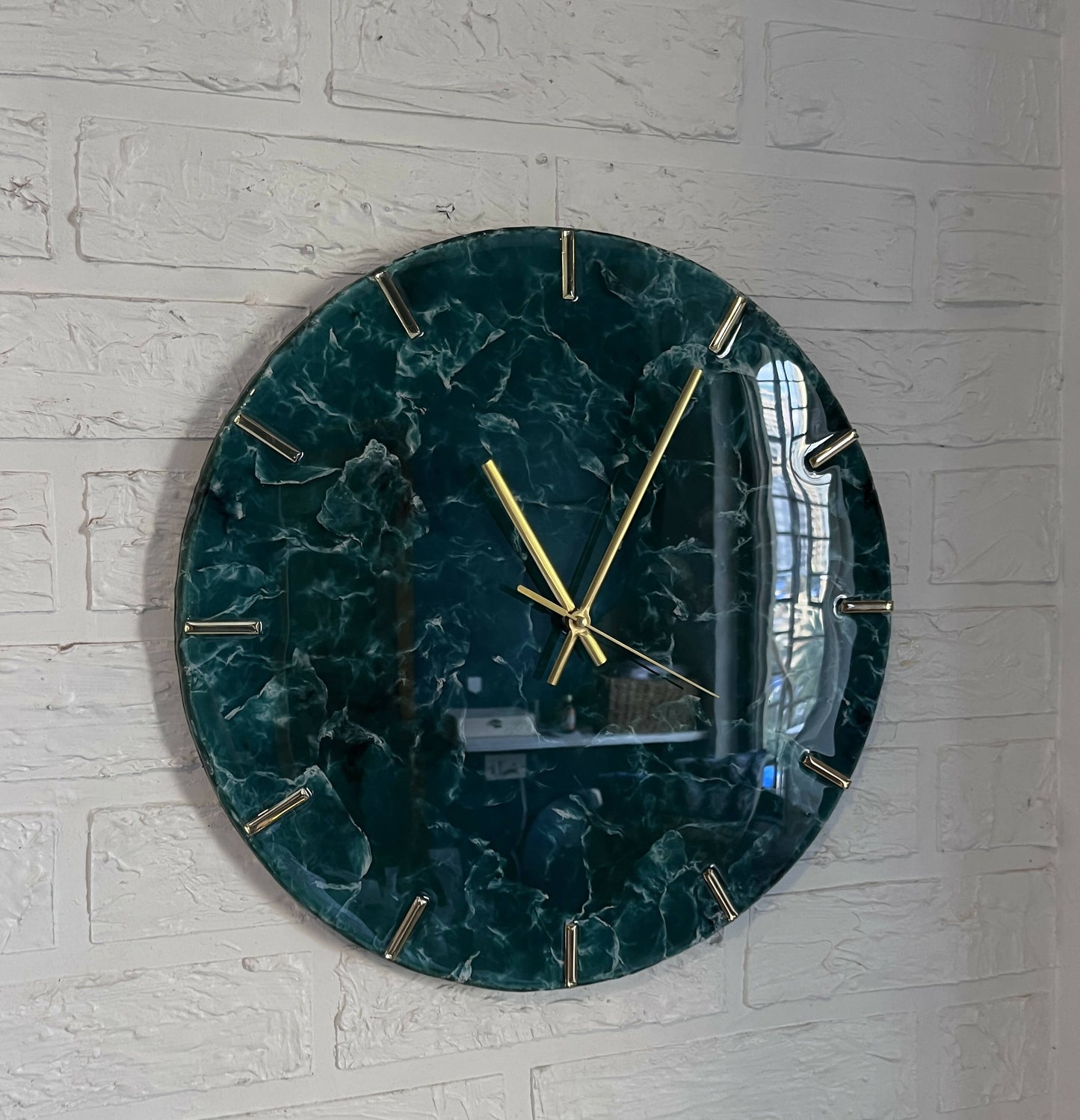 Emerald Marble Clock