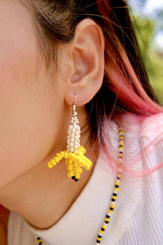 Banana Beaded Earrings