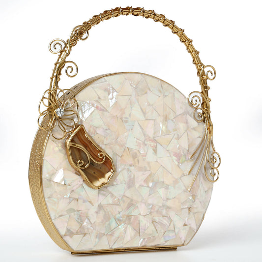 Mother of Pearl Handle Clutch Timeless Elegance