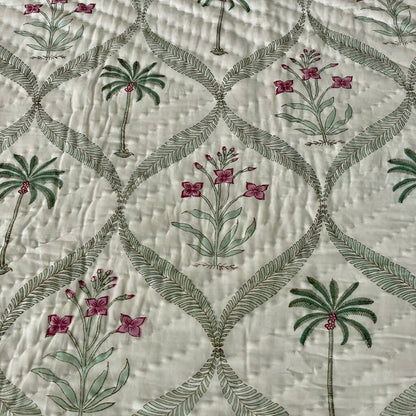 Emerald Green Jaal Quilt
