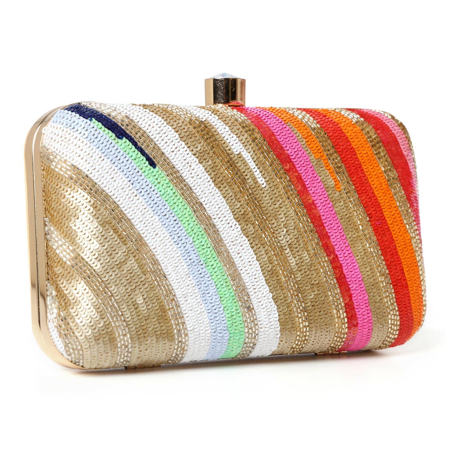 Vibrant Rainbow Clutch: Burst Of Colours