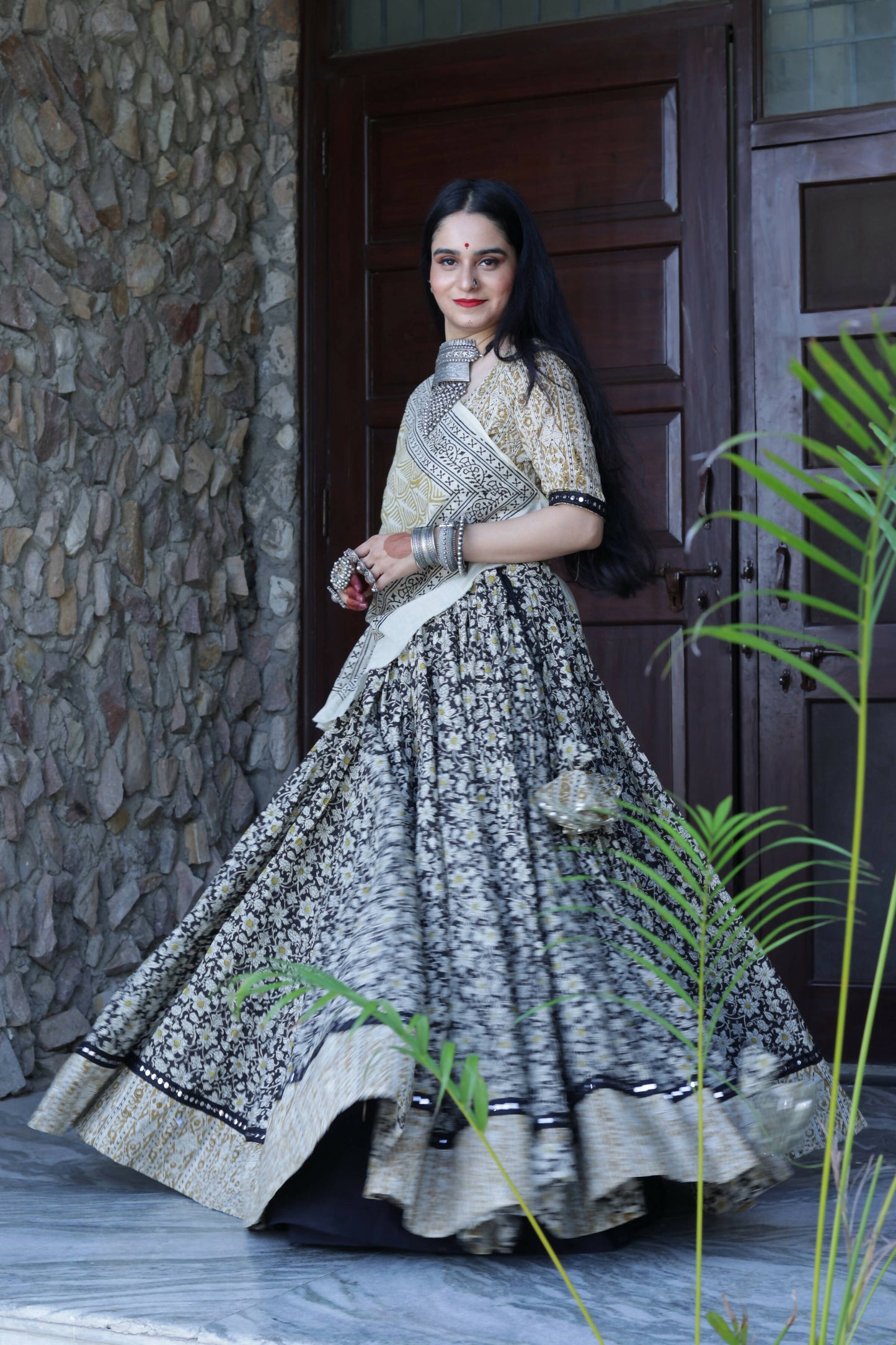 Shambhavi Handblock Lehenga