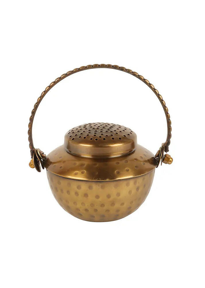 Minimalistic Patterned Golden Tealight Holder