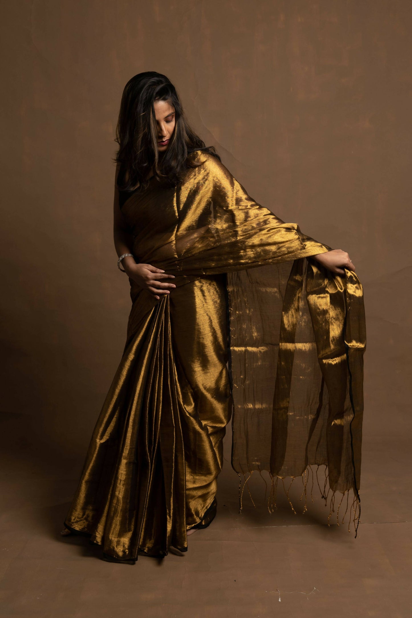 Shikara Gold Tissue Saree