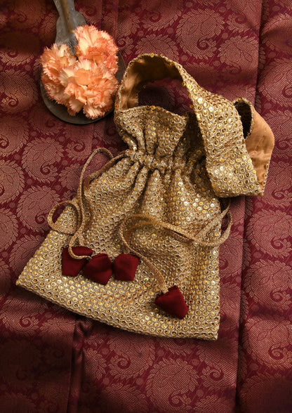 Gold Sequins Potli