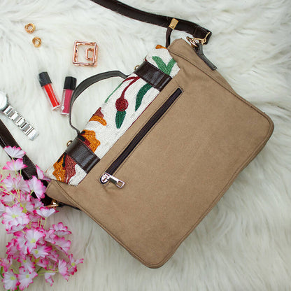 Maple Handembroidery Satchel Bag