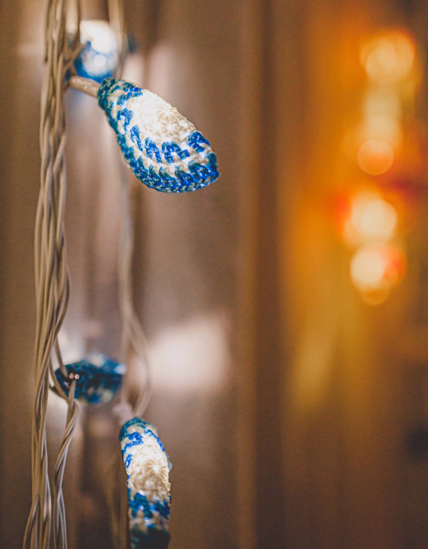 LED String Lights Blue Lily Bougainvillea