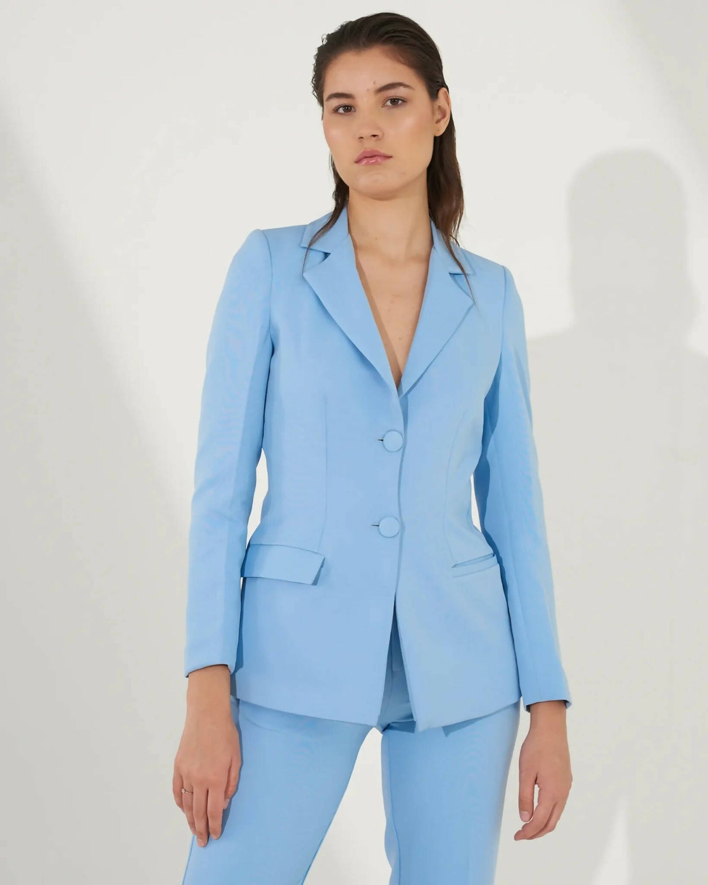 Iconic - Blue Blazer With Straight Pants (Set)