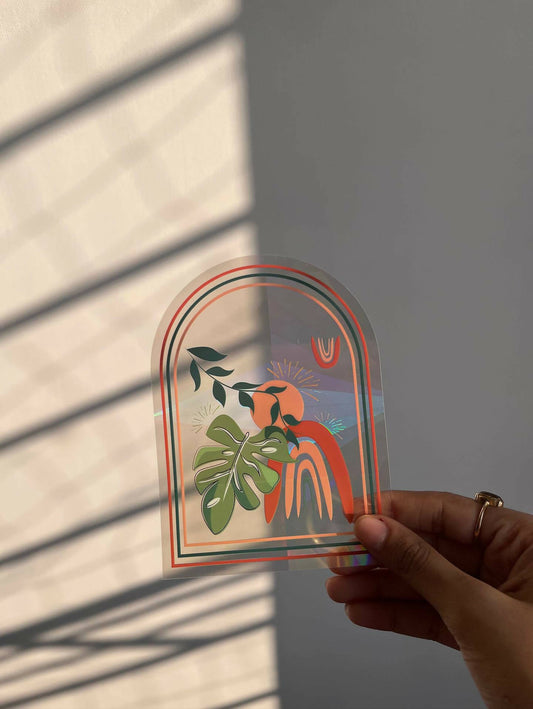 Boho Suncatcher Non-reusable Resin Stickers