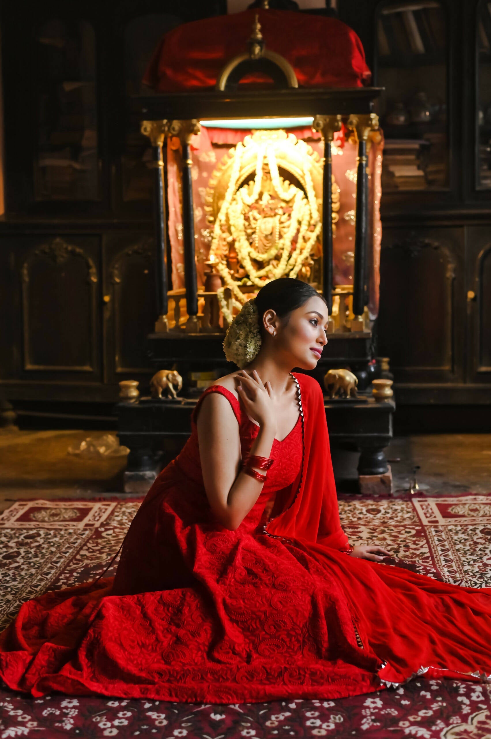 Red anarkali kurta clearance