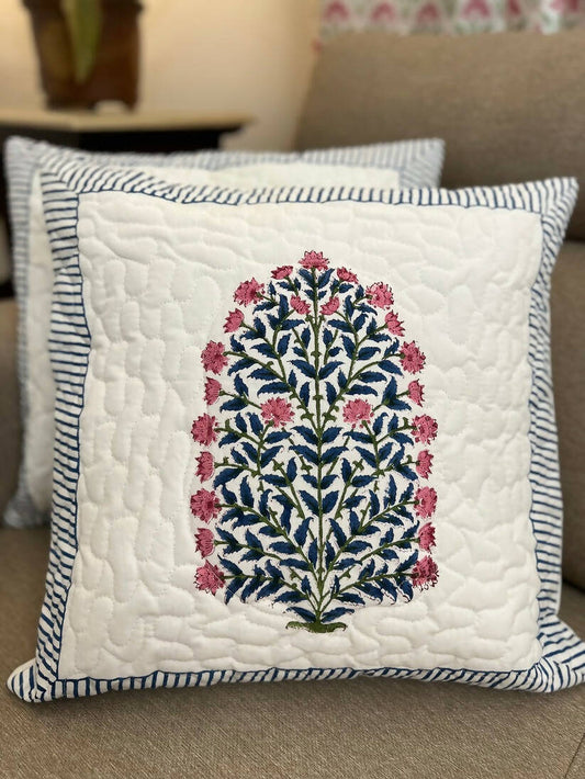 Quilted Cushion Cover| Ethnic Elegance