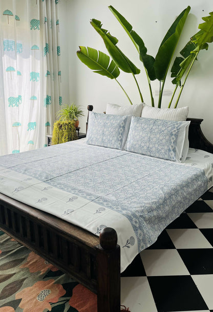 Aasma Block Printed Cotton Bedsheet