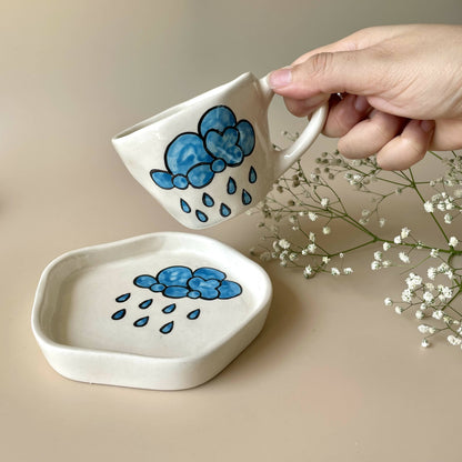 Rainy Cloud Cup Saucer Set