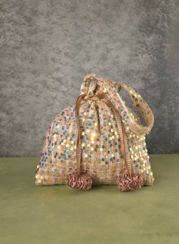 Sequined Tassle Potli Bag