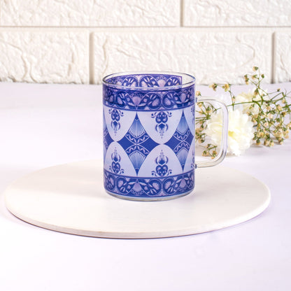 Indigo Print Round Coffee/Tea Mugs