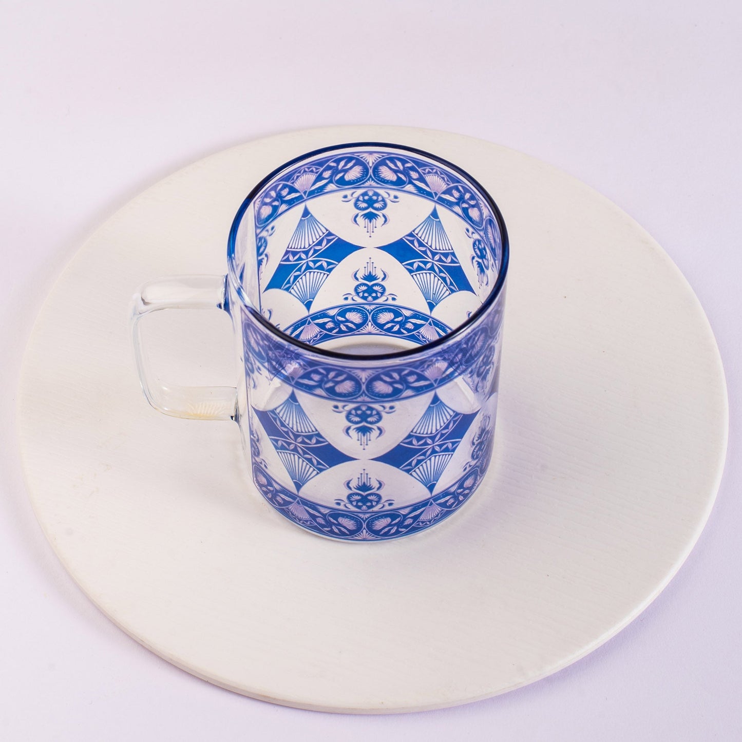 Indigo Print Round Coffee/Tea Mugs