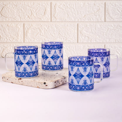 Indigo Print Round Coffee/Tea Mugs