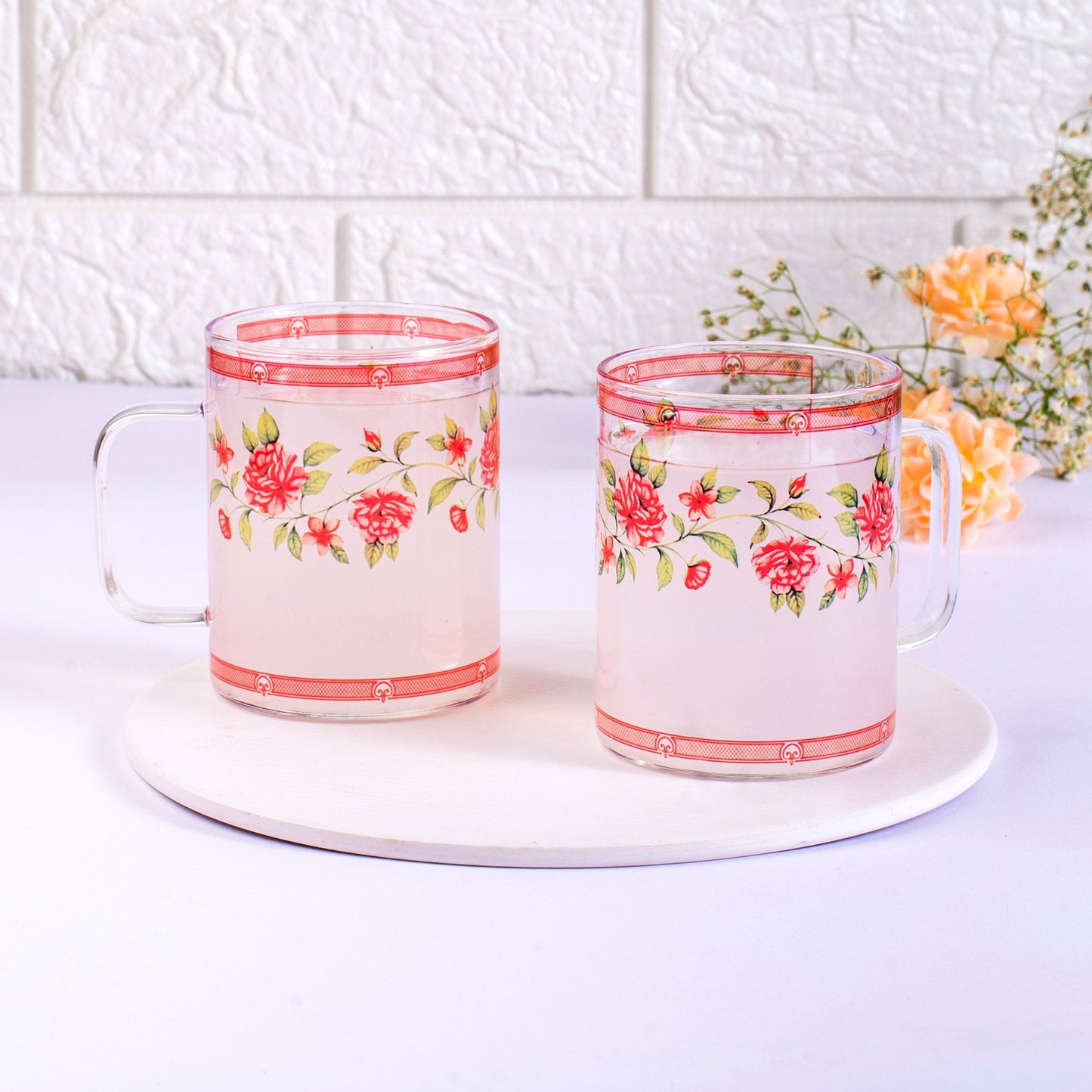 Shrub Roses Round Coffee/Tea Mugs