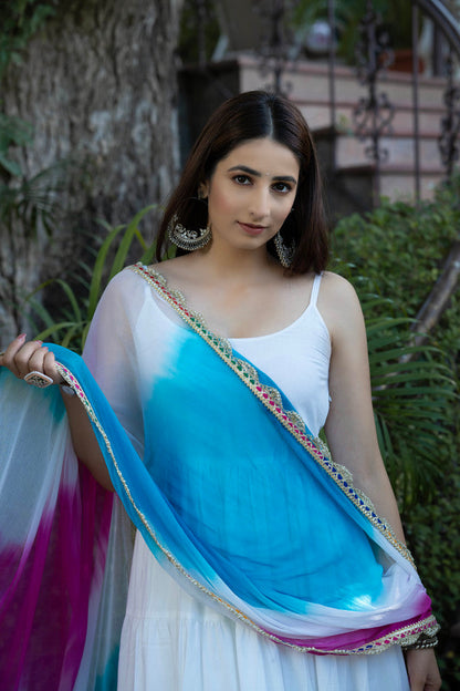 Snow White Cotton Tiered Suit Set