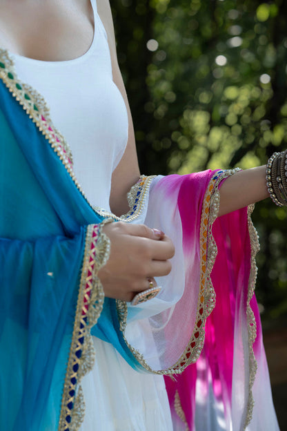 Snow White Cotton Tiered Suit Set