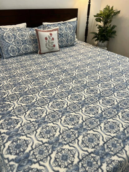 King Size | 90*108 Inches | Blue Pattern