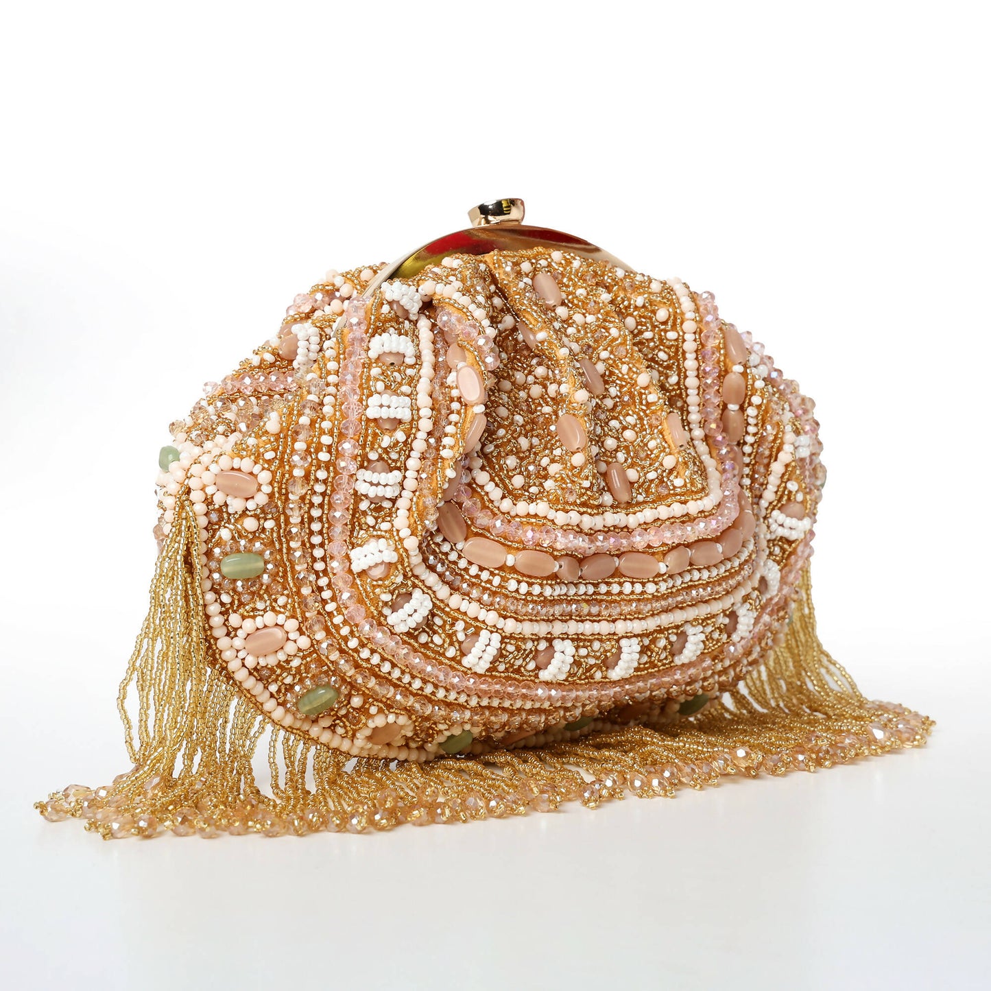 Golden Beaded Tassel Batua Luxe Elegance