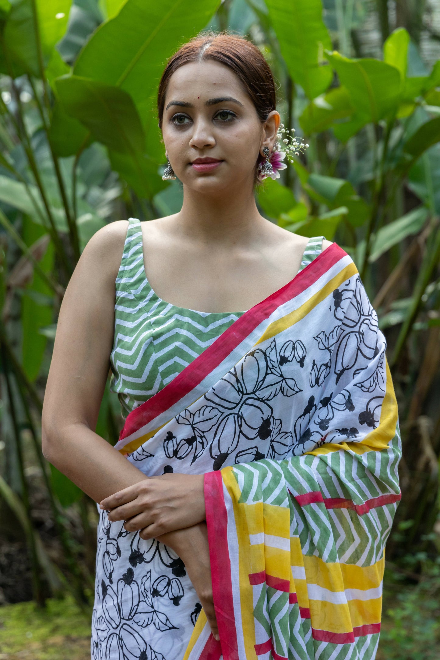 Kajini Mul Cotton Printed Saree