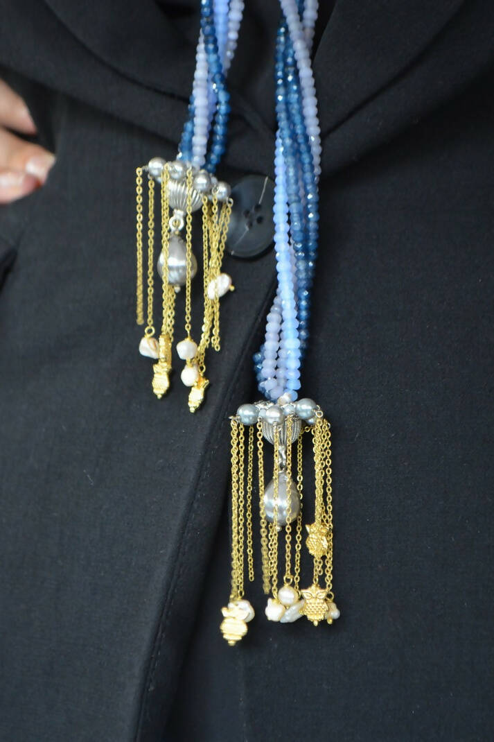 Azura tassel jades necklace