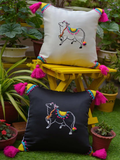 Pichwai Cow Cushion Cover