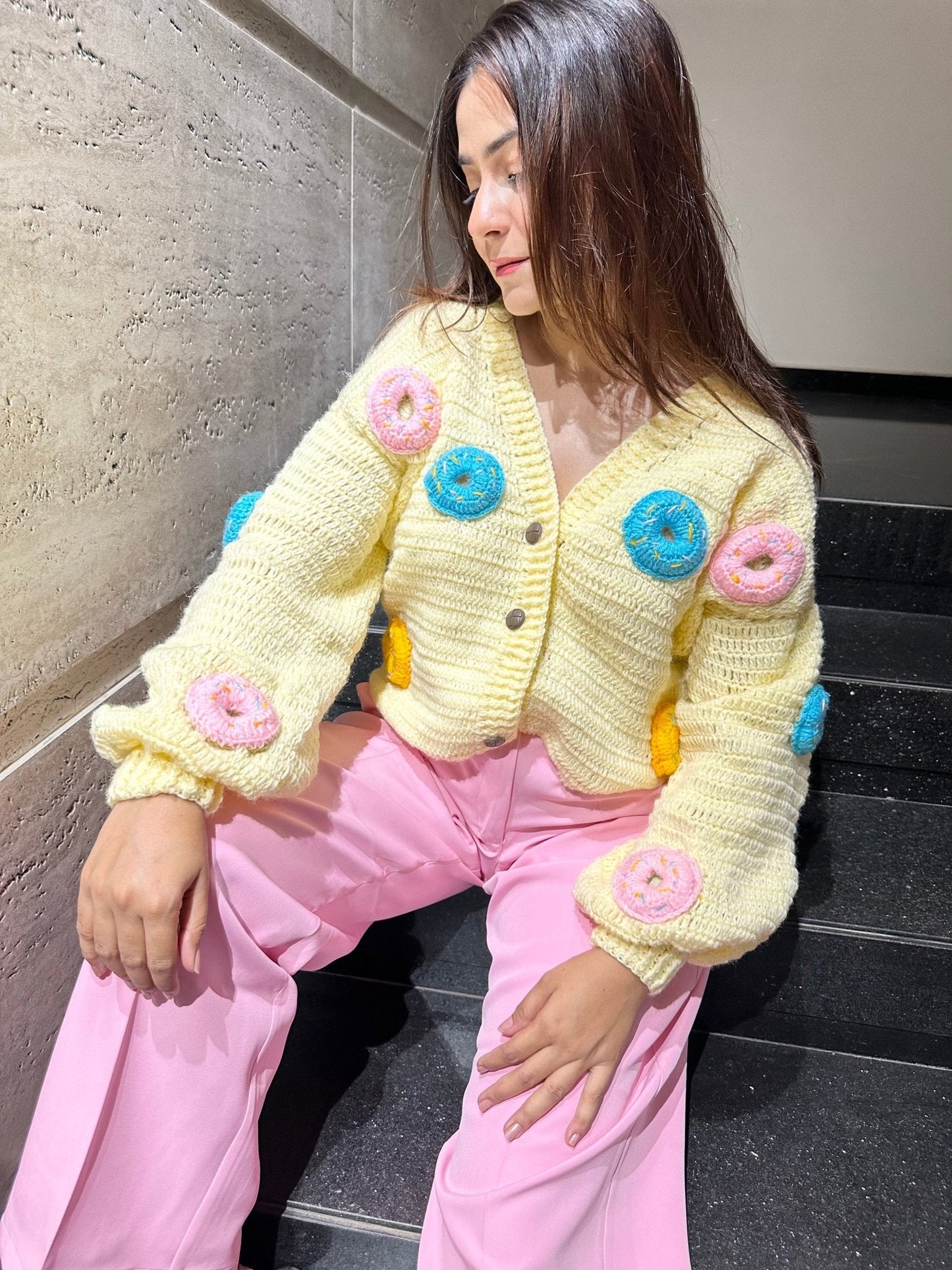 Donuts Crochet Sweater