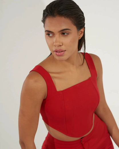 Boundless - Red Corset Top