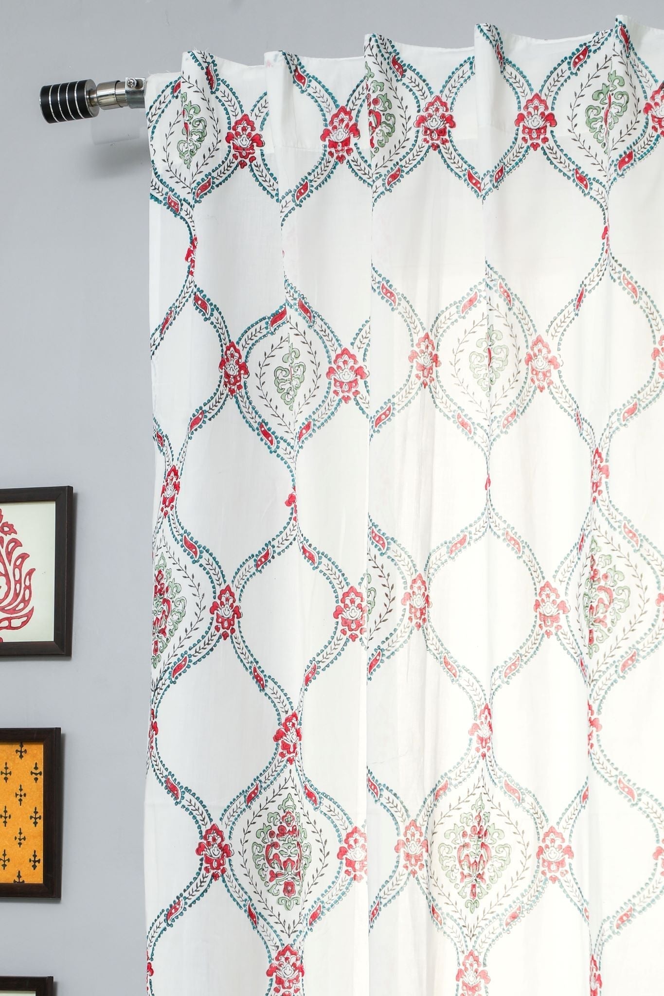 First Impression Handblock Printed Cotton Window Curtain