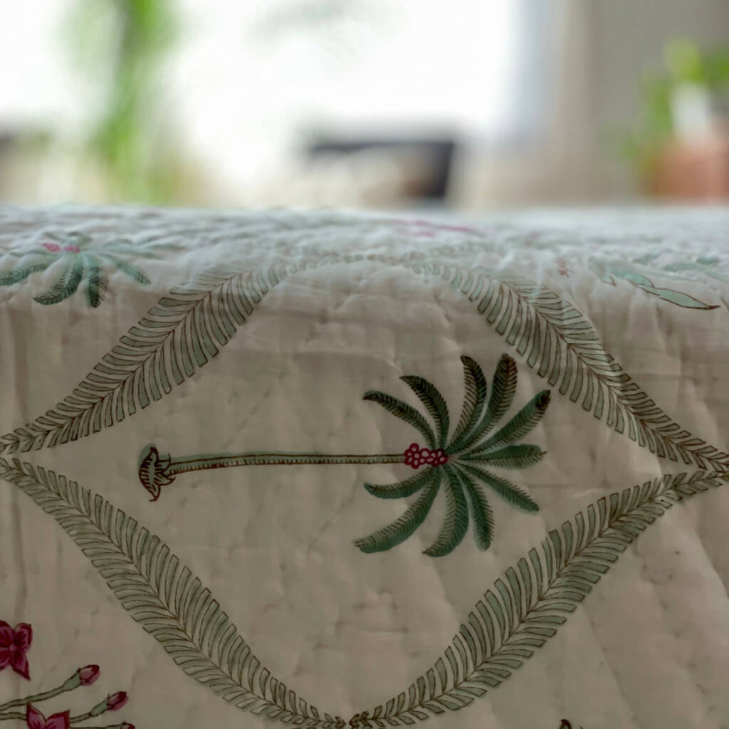 Emerald Green Jaal Quilt