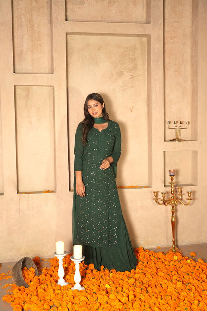 Inara Chikankari And Mirror Work Kurti