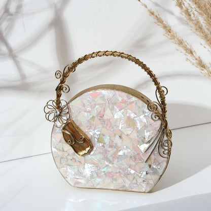 Mother of Pearl Handle Clutch Timeless Elegance