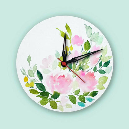 Handpainted Wall Clock - Floral 19