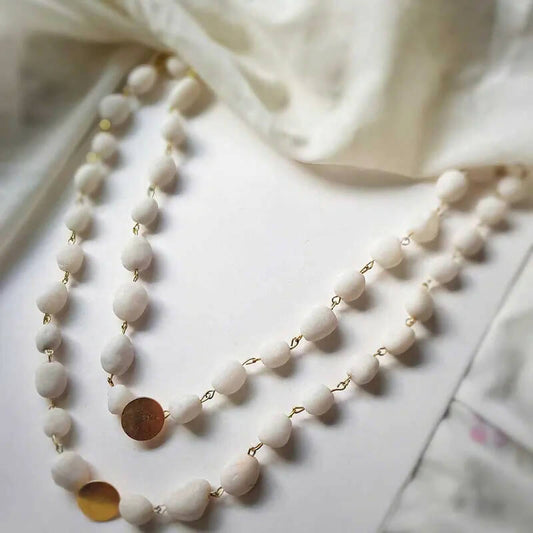 White Tumble Necklace