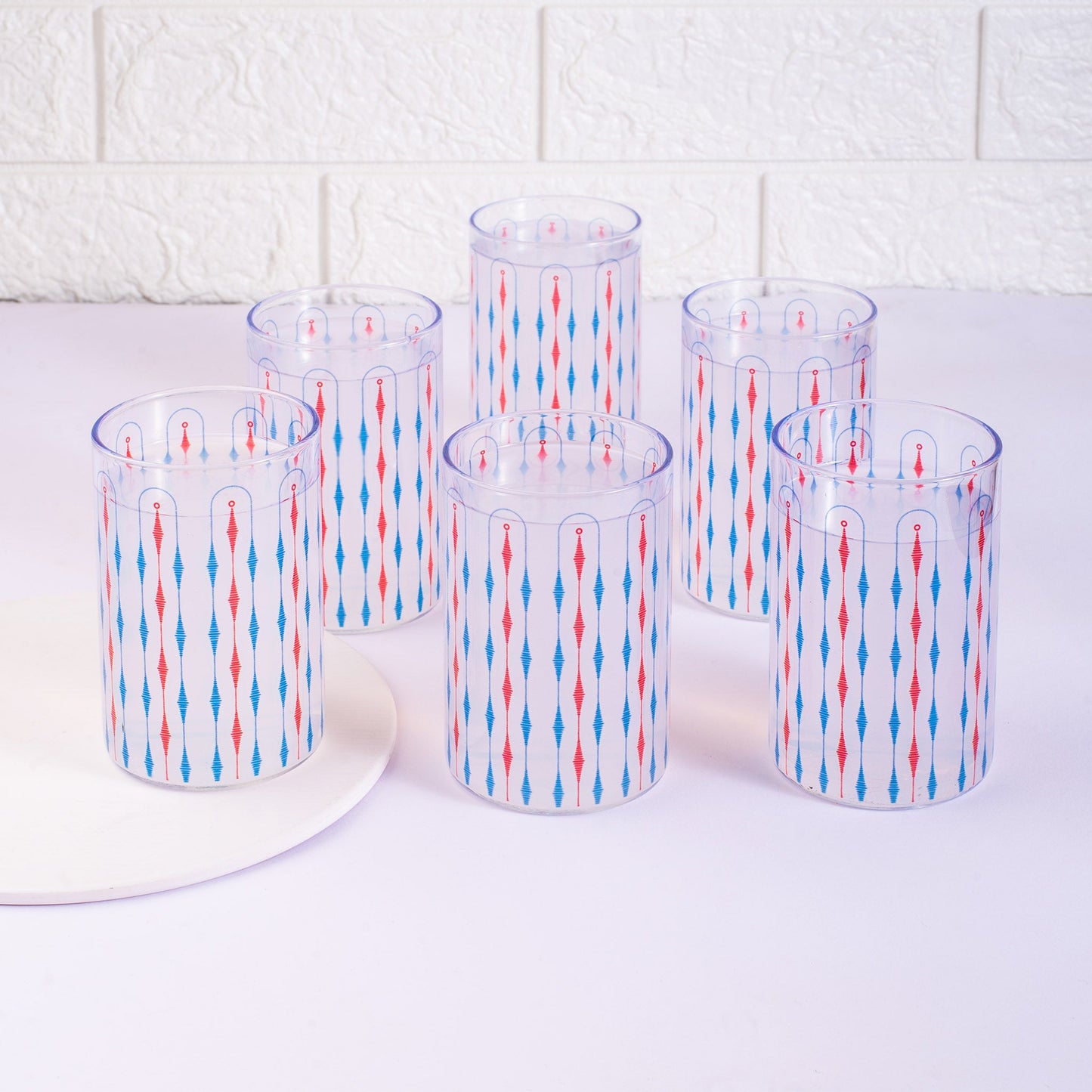 Ikhat Print Glass Tumblers