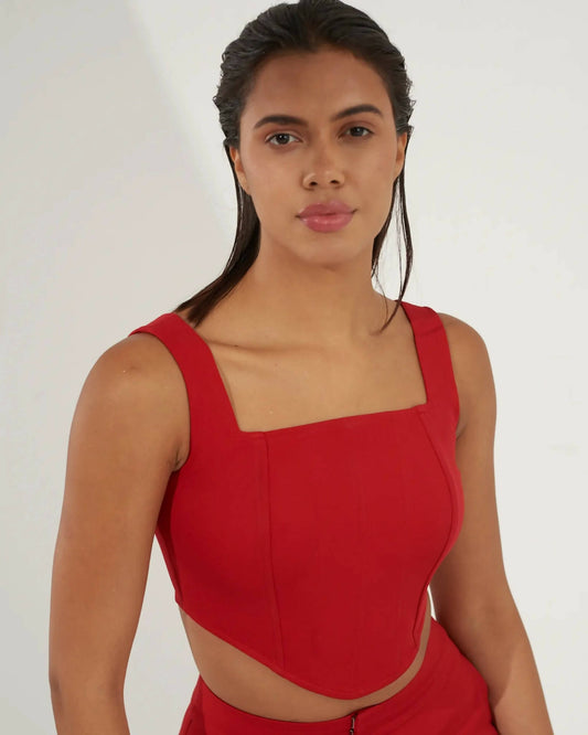 Boundless - Red Corset Top