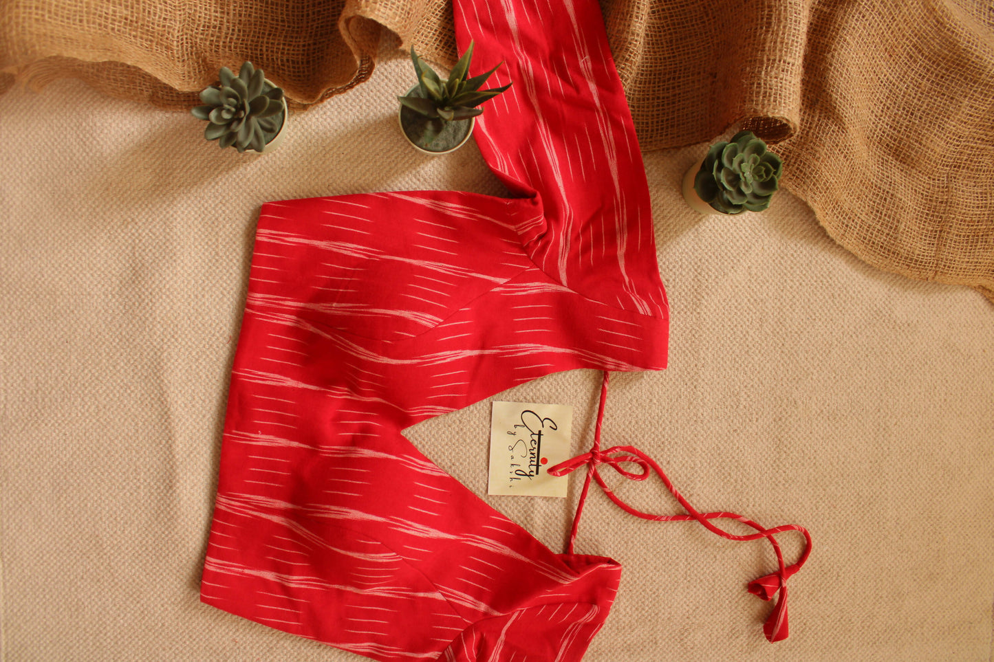 Red Ikat Blouse