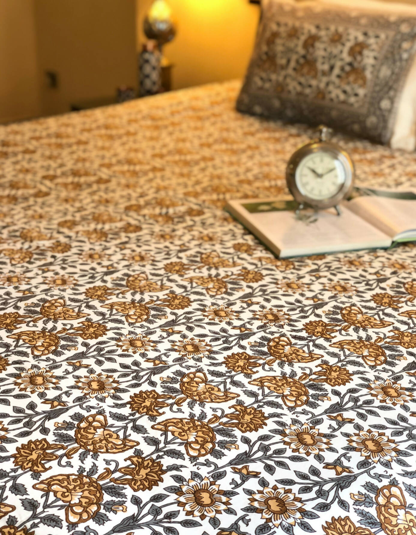 Yellow Mughal Jaal Besheet Set