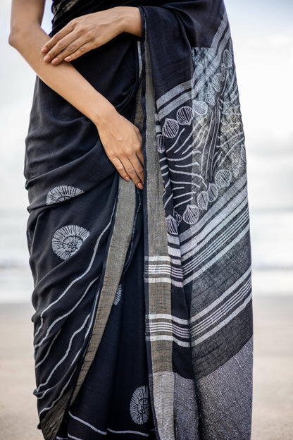 Conchas Linen Saree