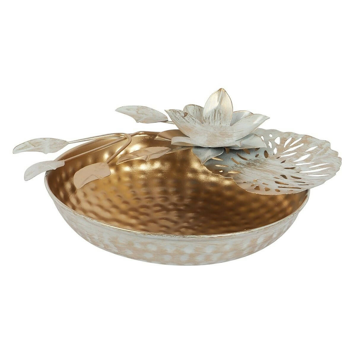 Gold & White Urli Bowl