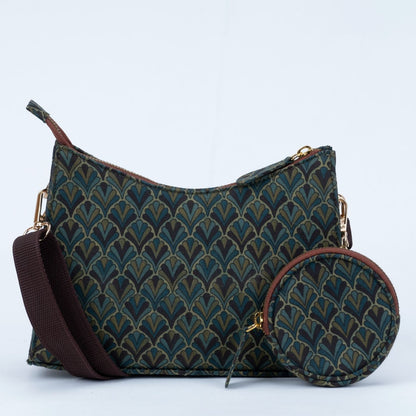 Olive Mist Blockprinted Cross Body Bags